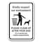 Signmission 18 in Height, 0.12 in Width, Aluminum, 12" x 18", A-1218 Pet-Animal - EnvirSoci A-1218 Pet-Animal - EnvirSoci - alternate 1